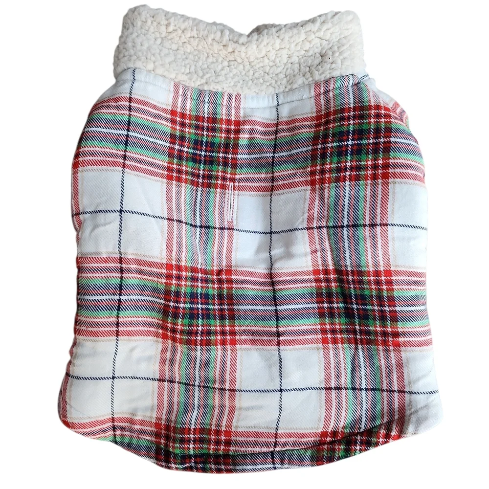 Aerie Offleash Plaid‎ Sherpa Dog Coat Nwt